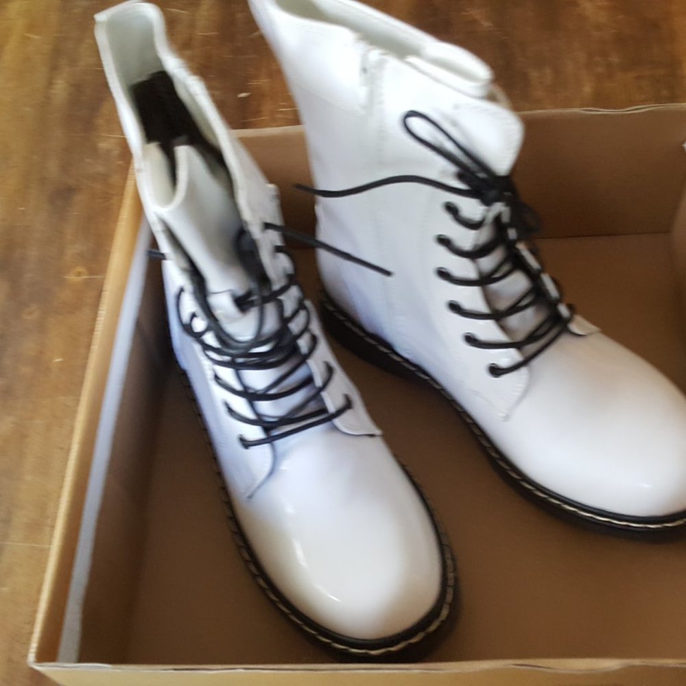 MTNG Mustang Womens 56383 Lace Up Boots, White - Picture 3 of 4